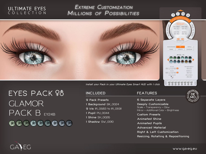 [GA.EG] Ultimate Eyes Pack - EY24B Glamor Pack B