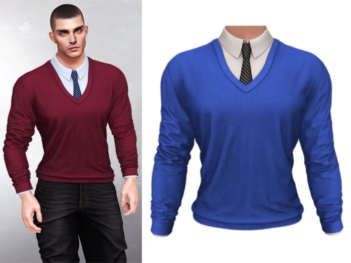 Mossu - Asher Pullover - Electric Blue