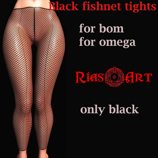 [RiasArt]-Black fishnet tights-BOM/OMEGA