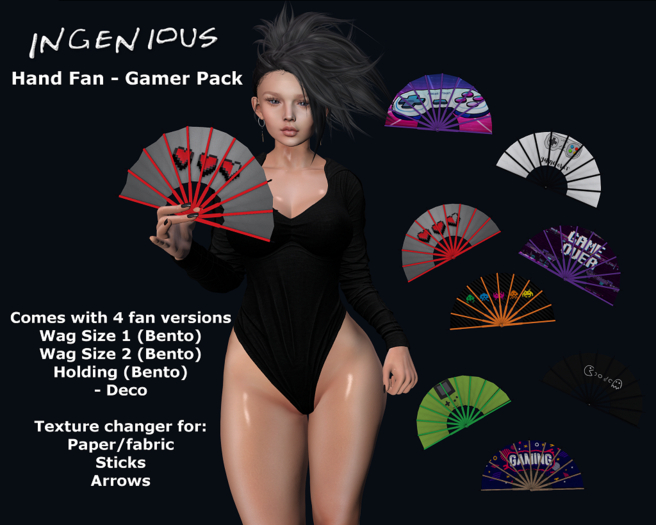 [Ingenious] Hand Fan - Gamer (wear)