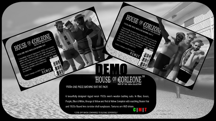 DEMO - 1920s One Piece Bathing Suit Fat Pack