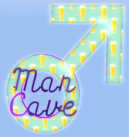 Man Cave neon sign / visitor tracker