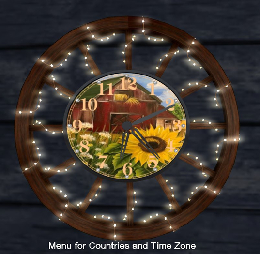 AA Country Wagon Wheel Clock