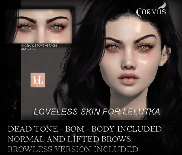 Corvus : Loveless Skin Dead BOM for Lelutka