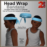 Head Wrap Bandana [2cute] Solid Baby Blue