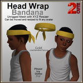 Head Wrap Bandana [2cute] Solid Gold
