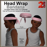 Head Wrap Bandana [2cute] Solid Pink