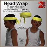 Head Wrap Bandana [2cute] Solid Yellow