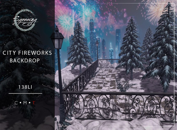 Synnergy//City Fireworks  Backdrop