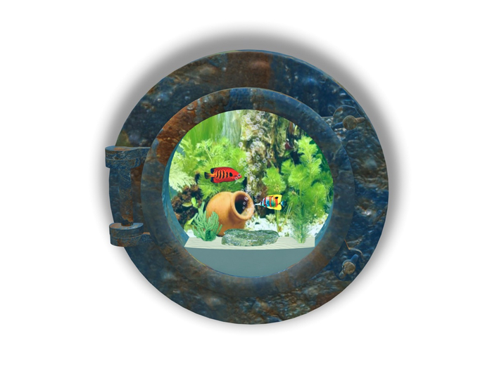 {DS} Rusty Porthole Aquarium - Boxed