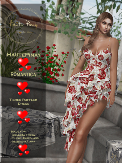 HautePinay [ROMANTICA] Long Ruffled Dress