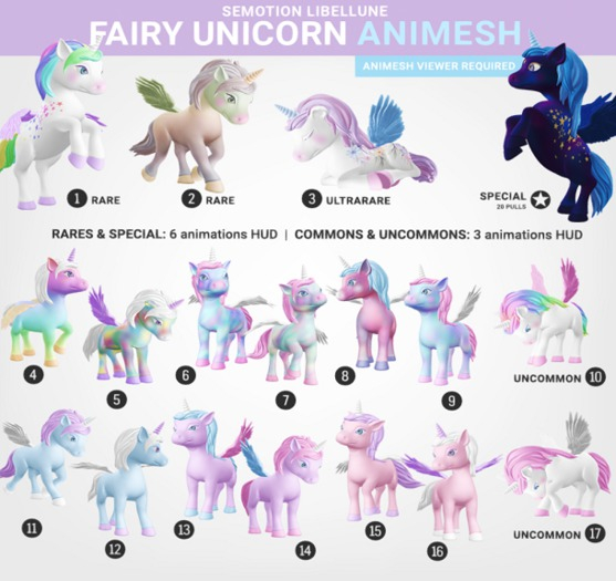 SEmotion Libellune Fairy Unicorn Animesh #17 UNCOMMON