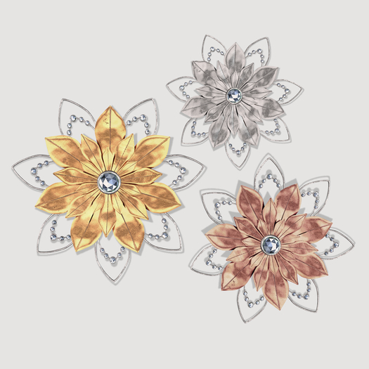 (Luc.) Metal Flower Wall Decor