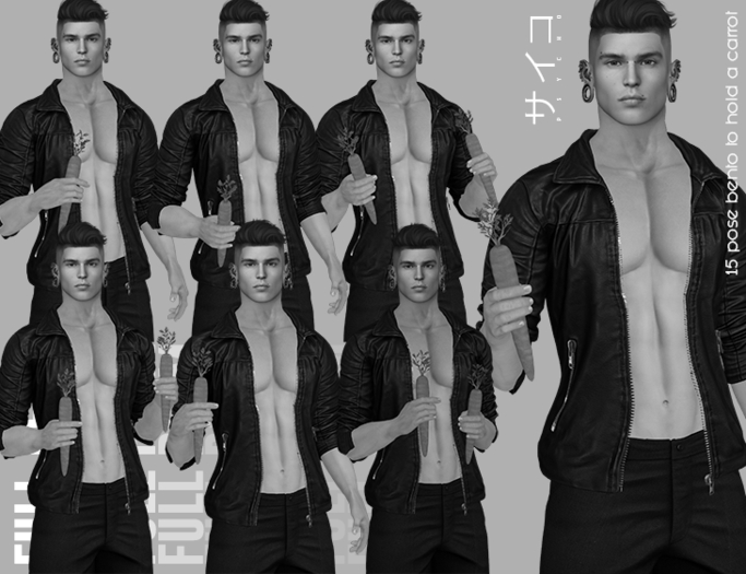 Second Life Marketplace - PSYCHO - 1 pose bento to hold a carrot - DEMO MEN