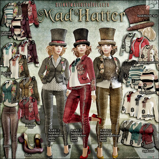 !gO! mad hatter top&vest 1 (Tan & Chequered) Belleza freya, isis, venus