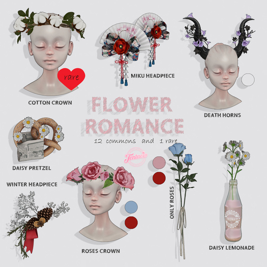 *Tentacio* Flower romance. Cotton crown RARE