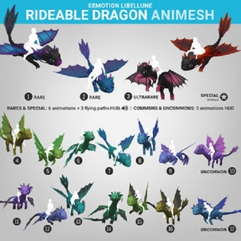 Second Life Marketplace - SEmotion Libellune Rideable Dragon Animesh #5