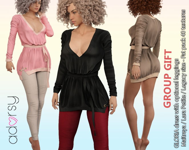 adorsy - Gloria Dress Group Gift - Maitreya/Legacy/Lara Petite