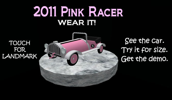 Pink Racer Race Car (Wearable)