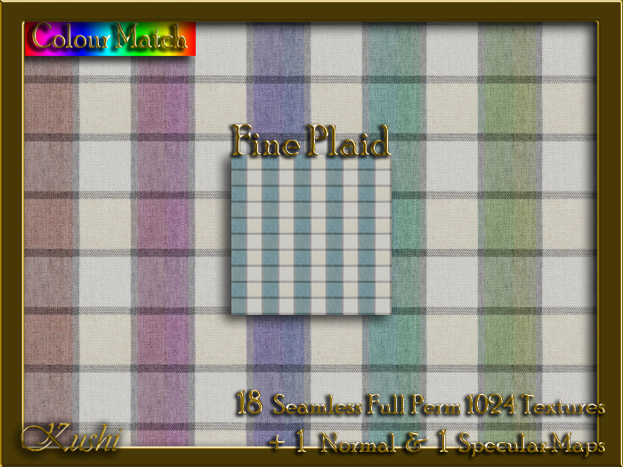 Fine Plaid Seamless Texture Set