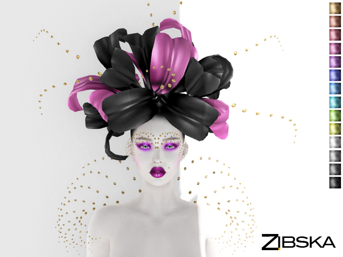 Zibska ~ Ouida Color Change Headpiece, Brows and Shoulders