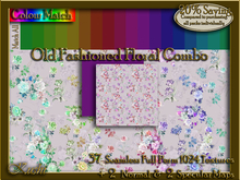 Old Fashioned Floral Combo Seamless Texture Set