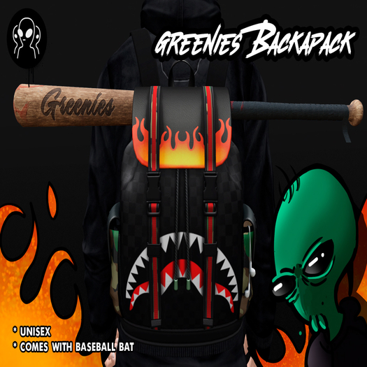 { Greenies } Flames Backpack