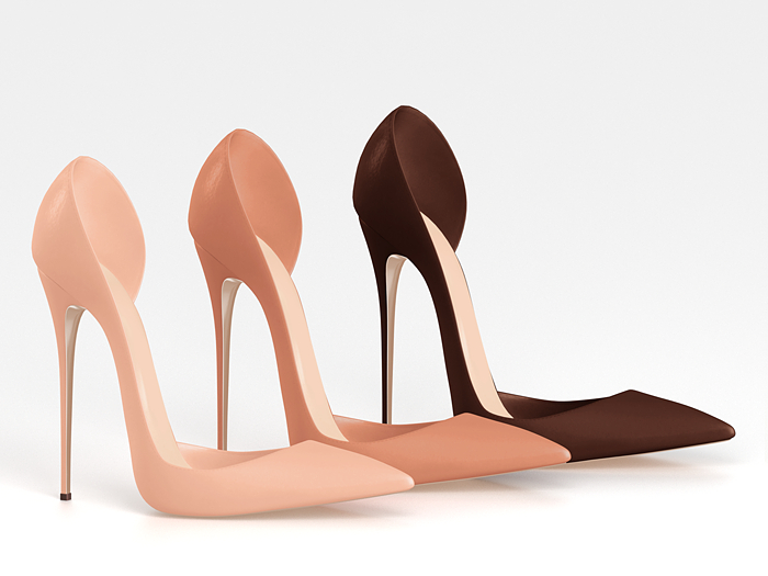 Salvadori - Nude 'Loretta' Leather Pumps