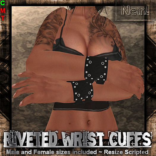 [Nein!] Riveted Wrist Cuffs