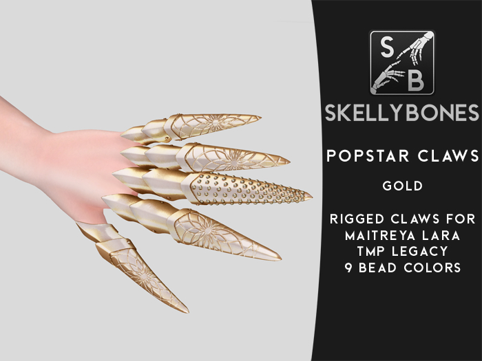 Skellybones -- Popstar Claws Gold for Maitreya Lara and Legacy