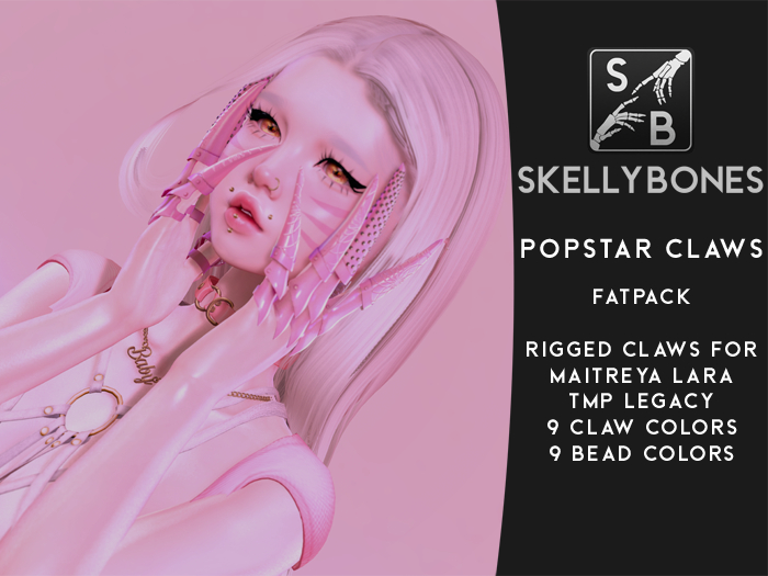 Skellybones -- Popstar Claws FATPACK for Maitreya Lara and Legacy