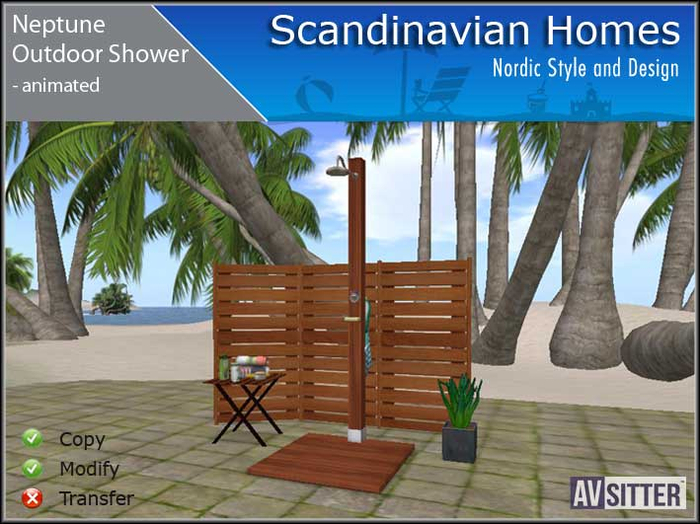 Neptune Outdoor Shower Set - Animated