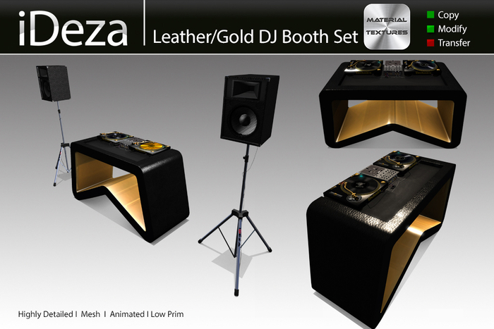 IDEZA - Leather/Gold Dj Booth Set