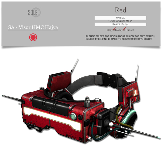 :::SOLE::: SA - Visor HMC Hajya (Red)