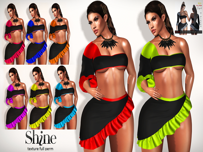 AJ_ #SHINE_ TOP & SKIRT INGRID  _FULL PERM TEXTURES