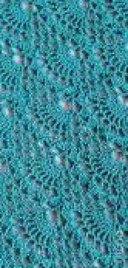Blue Fan Crochet Stitch Texture
