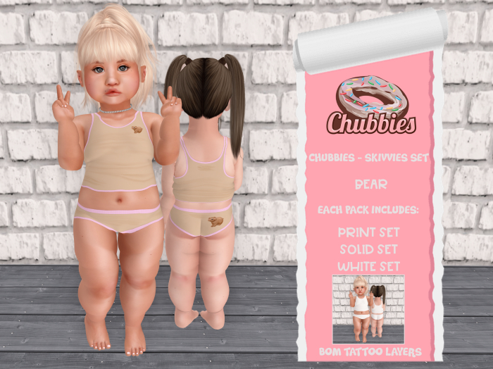 CHUBBIES - SKIVVIES SET - BEAR/BROWN