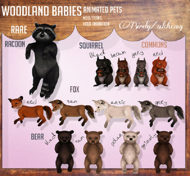 Second Life Marketplace - Birdy/Alchemy -Forest Babies - Fox - Arctic [BOX]