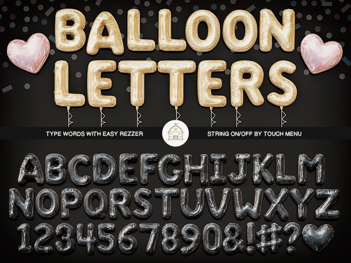 hive // balloon letters . black