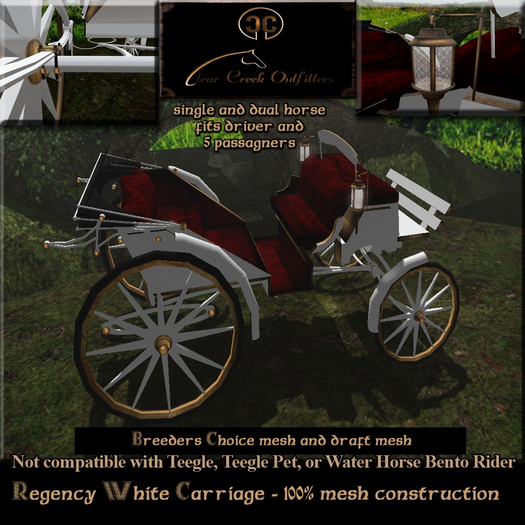 Regency White Carriage BC {MESH} BOXED