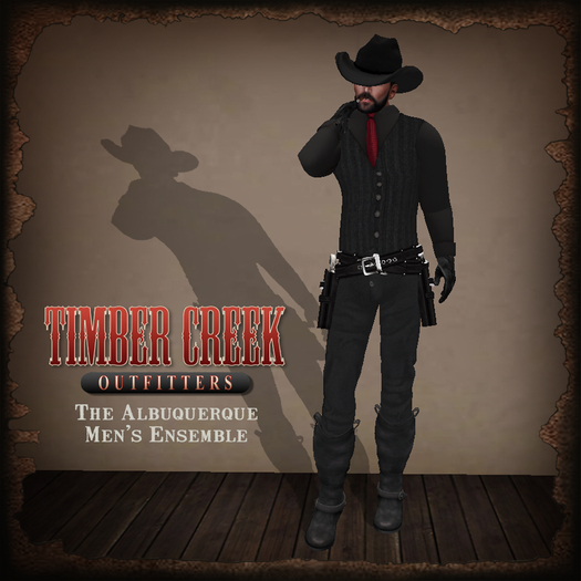 [Timber Creek] Albuquerque Men's Ensemble-Black & Red