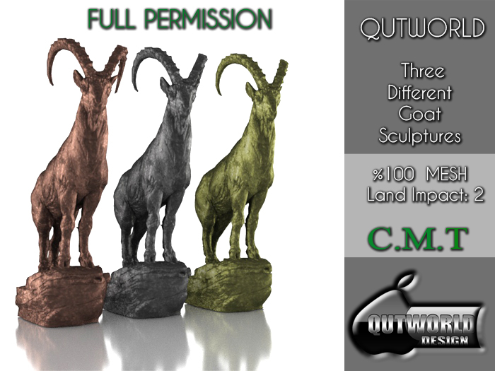 .::QUTWORLD Three Different Goat Sculptures::.FP 