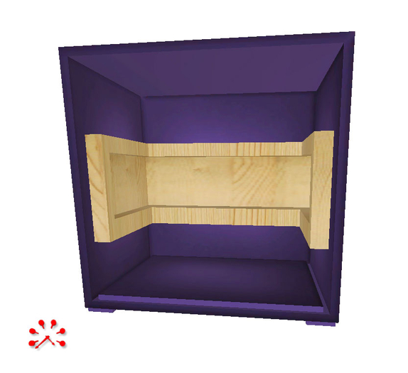 Shopping DISPLAY with Wood SHELF VIOLET Pair 1 LI