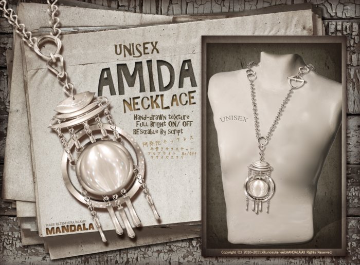 (UNISEX)[MANDALA]AMIDA Necklace/yuki white
