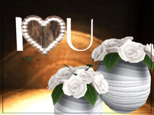 [AE] Home Decor- White Roses in Clay Vase & ILU v2
