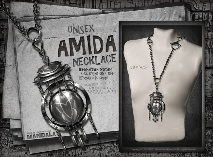 (UNISEX)[MANDALA]AMIDA Necklace/black