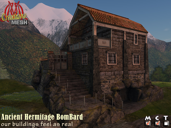 Cottage|House|Ancient Hermitage BomBard, vestige with hidden dungeon surrounded by big boulders and huge rocks