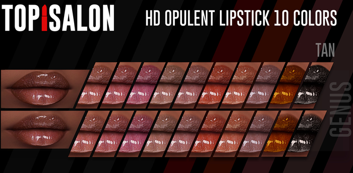 TOP1SALON - HD OPULENT LIPSTICK (Genus) TAN NUDE