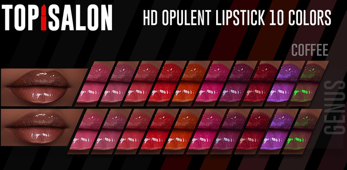 TOP1SALON - HD OPULENT LIPSTICK (Genus) COFFEE BRIGHT