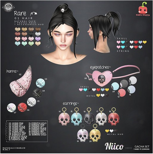 20[Cubic Cherry] {Niico} earring GOLD (BOX)